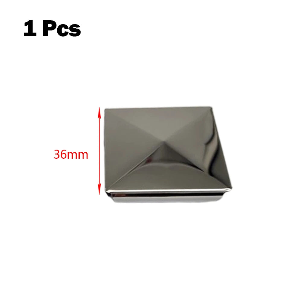 1/10Pcs Column Cap Hat Square Post Cap Stainless Steel To Steel Galvanized Cover Pyramid Shape Cap Home Garden Decoration