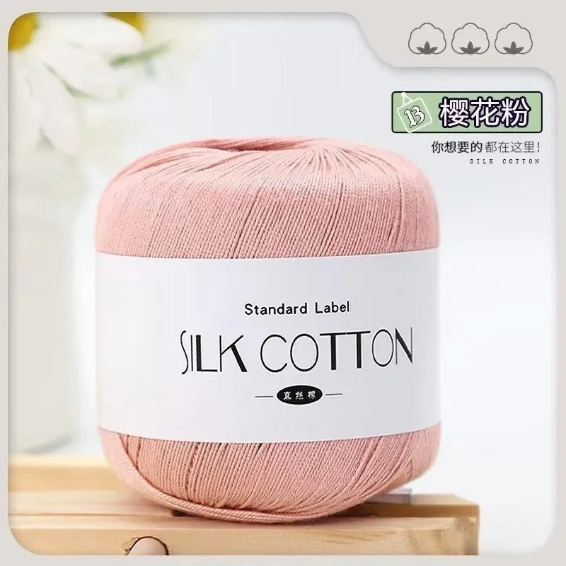 Silk Lace Cotton Milk Crochet Yarn 50g Soft Knitting Thread for Baby Hand Knitting Supplies