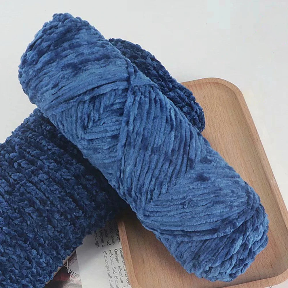 Chenille Soft Velvet Yarn 95g Blended Knitting Wool for Handmade Scarf Coat Baby Blanket and Hat