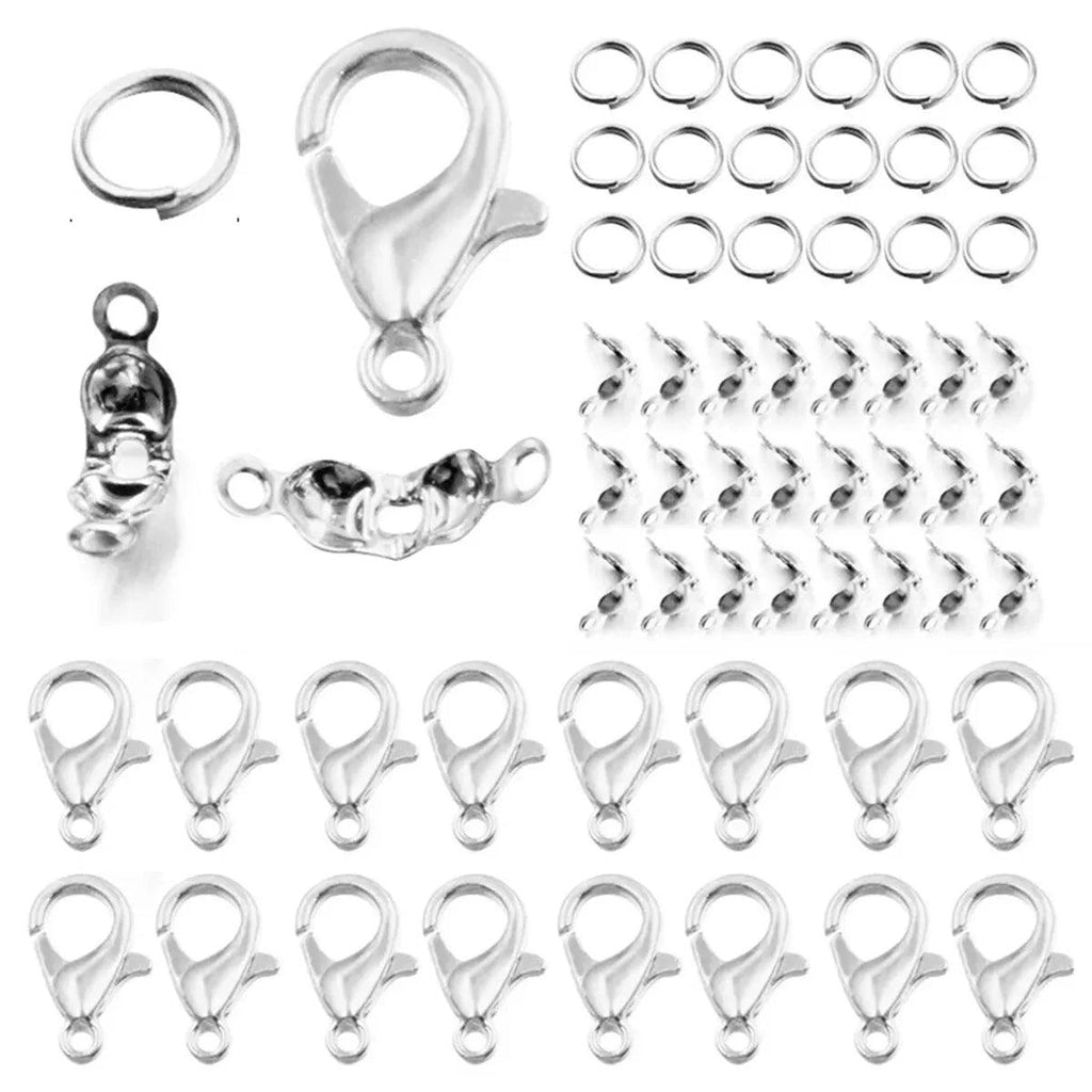 450 PCs/Pack Alloy Lobster Buckle Jump Ring Snap Bead Connector Set DIY Bracelet Necklace Connector Sh505