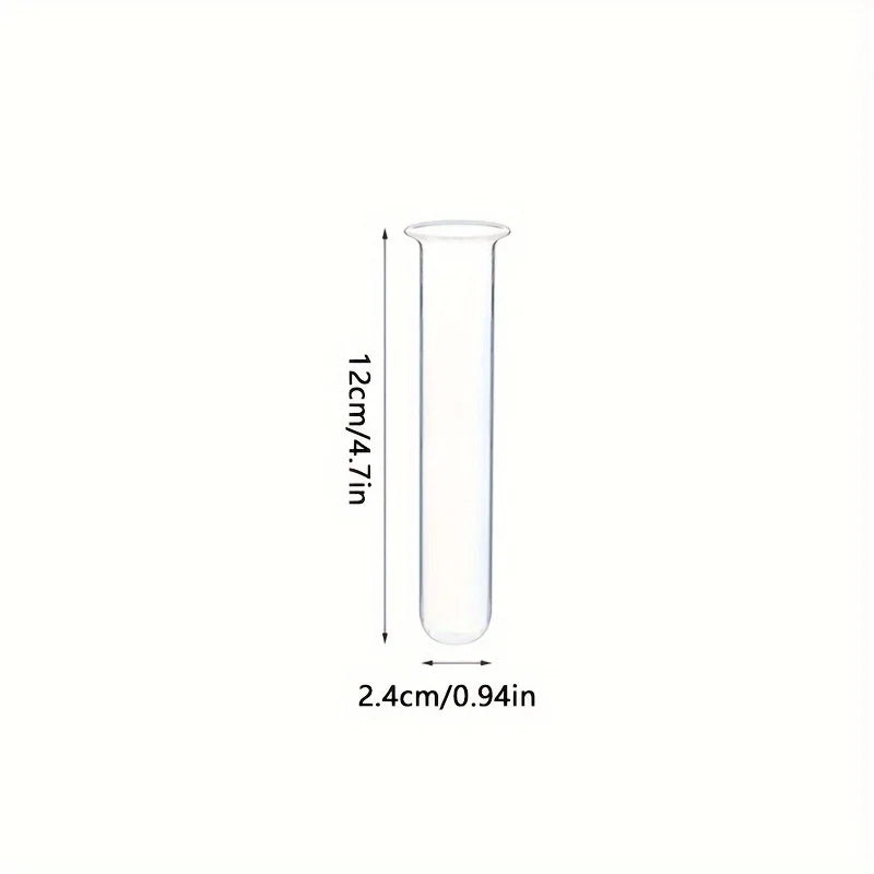 20pcs Transparent Acrylic Tube Hydroponic Flower Pots, Vases, Hydroponic Tubes