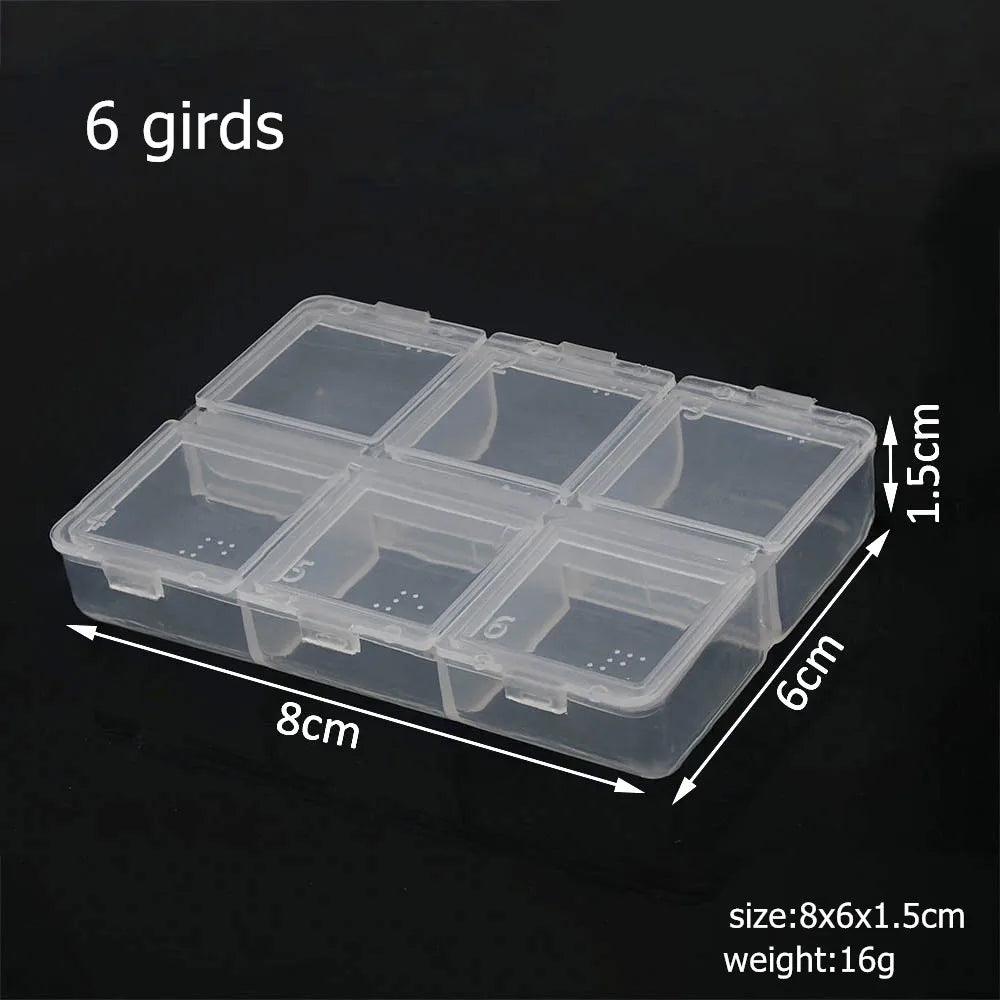 6-32 Compartments Plastic Storage Box Organizer Jewelry Container with Dividers for Beads Art DIY Crafts Sewing Jewelry Supplies