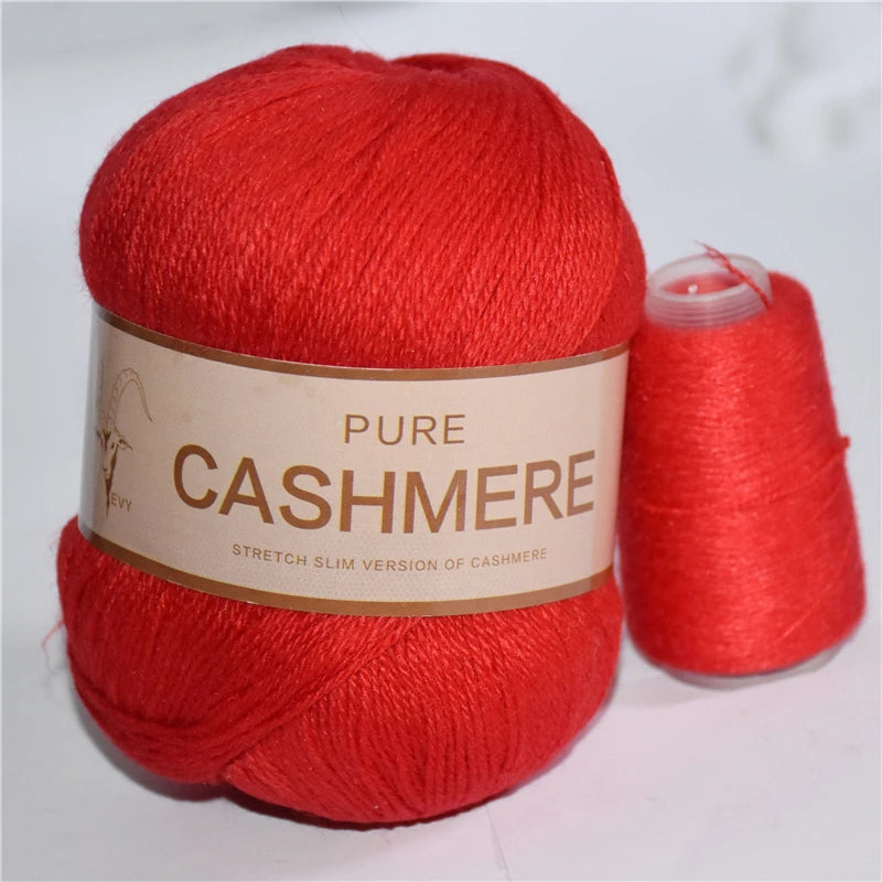 Pure Mongolian Cashmere Yarn for Crocheting 3-Ply Worsted Warm Soft Weaving Fuzzy Knitting Thread Pack of 5