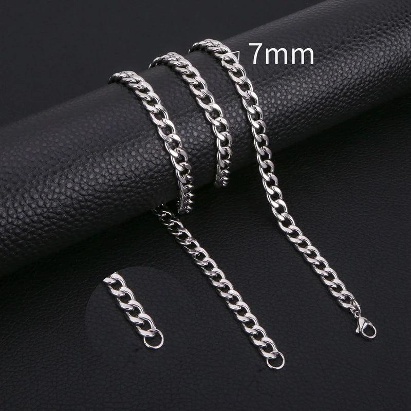 HIYEE NK Cuban Chain for Women Men Necklace Jewelry Gift Classic Style 50 Length For High Polished Non Fade Wholesale Fashion