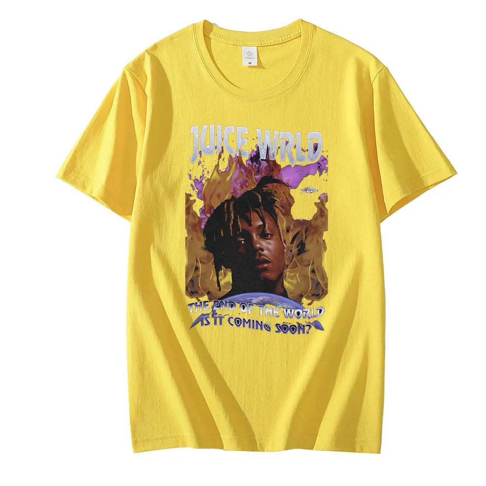Rapper Juice Wrld 999 Short T Shirt Men's Women's Letter Printed Tshirts Y2k Casual Fashion Sportswear Summer Clothing