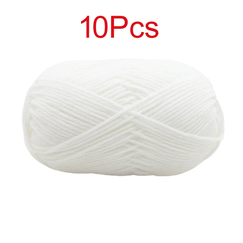 10 Pieces Multi Color Cotton Knitting Yarn Soft Warm Crocheting Yarn for Hand Knit Sweaters Hats Scarves Blankets Amigurumi