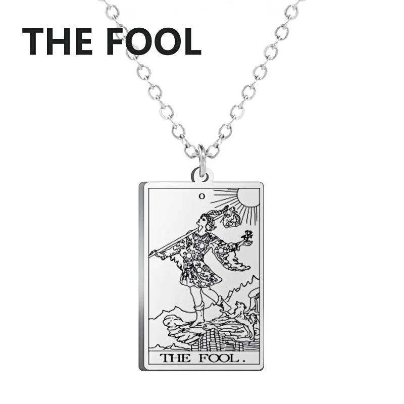 Stainless steel Cassic Tarot Pendant Necklace Major Cigano fortune Telling Necklace Star/Moon/Death Symbol Pendant Accessory