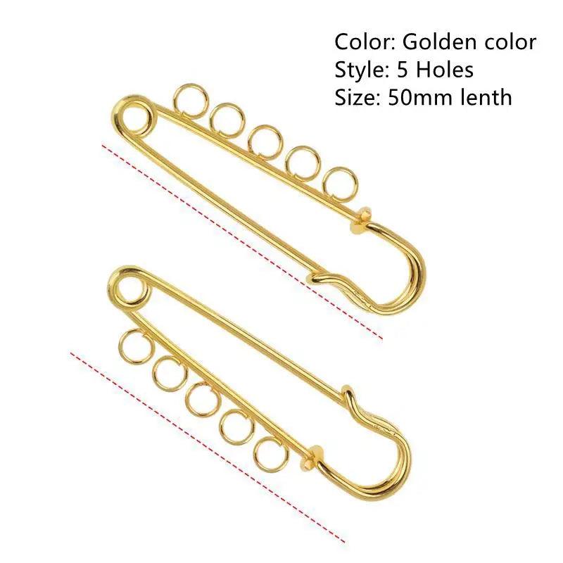 10pcs/Pack Safety Pins Brooch Blank Base Brooch Pins Rings Jewelry Pin for DIY Jewelry Making Supplies Accessories