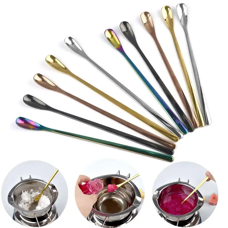 Stainless Steel Lacquer Spoon Melting Wax Spoon Wax Stirring Rod DIY Invitation Hand Account Retro Seal Making Auxiliary Tool