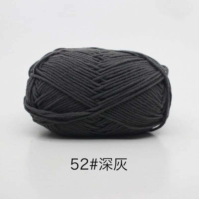 4ply Milk Cotton Knitting Yarn Set for Crochet Crafts and DIY Projects