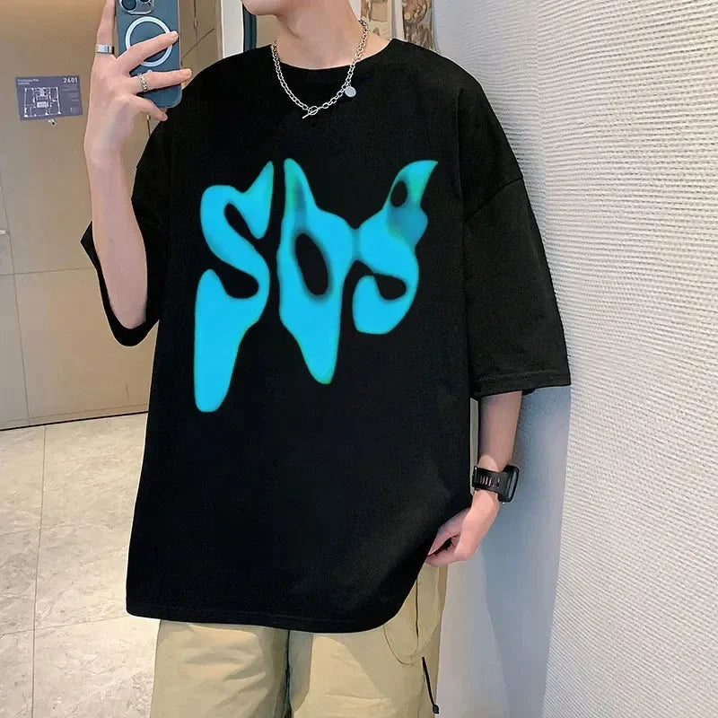 SZA Graphic Men T Shirts Cotton Hip Hop 90s Casual Oversized Streetwear Tees