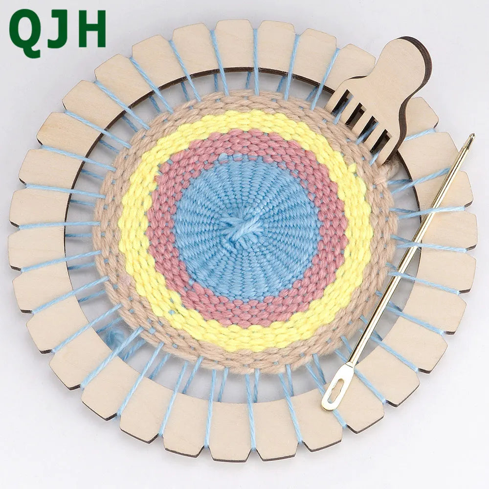 Wooden Yarn Weaving Machine Kit Mini Loom Circular Weaving DIY Craft Weaving Beginner Weaving Enthusiast Weaving tools