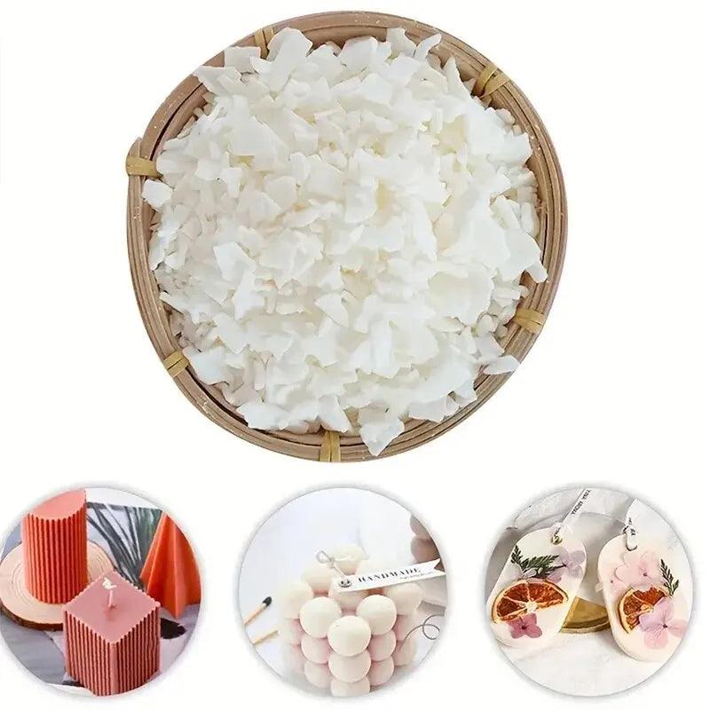 200G/1LB Natural Soy Wax Candle Material For DIY Candle Making Supplies Smokeless Candle Wicks Making Crafts - Winord