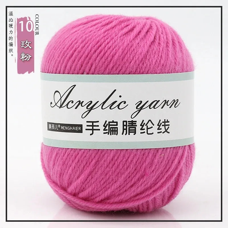 Four Strands Acrylic Knitting Yarn For DIY Handwoven Starter
