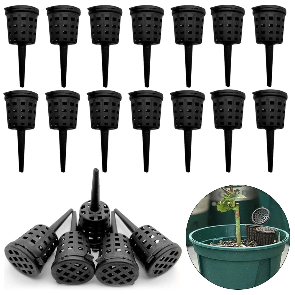 10-100pcs Plant Fertilizer Basket Bonsai Fertilizer Container with Lid Fertilizer Box Auto Fertilizer Pot Box Eco-friendly Tool