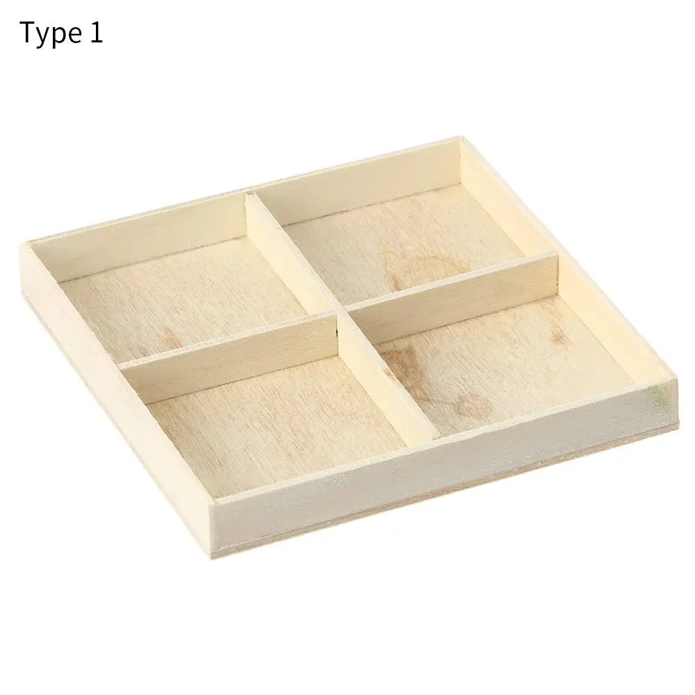 Multi Grid Jewelry Display Pallet Plant Pot Stand Bonsai Holder Flowerpot Wood Tray Desktop Organizer Storage Wooden Box
