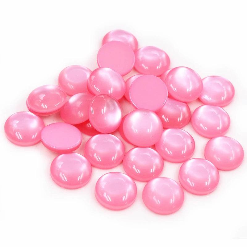 New Fashion 40pcs 8 10 12mm Mix Colors Cat's eye Series Flat back Resin Cabochons Jewelry Accessories Wholesale Supplies