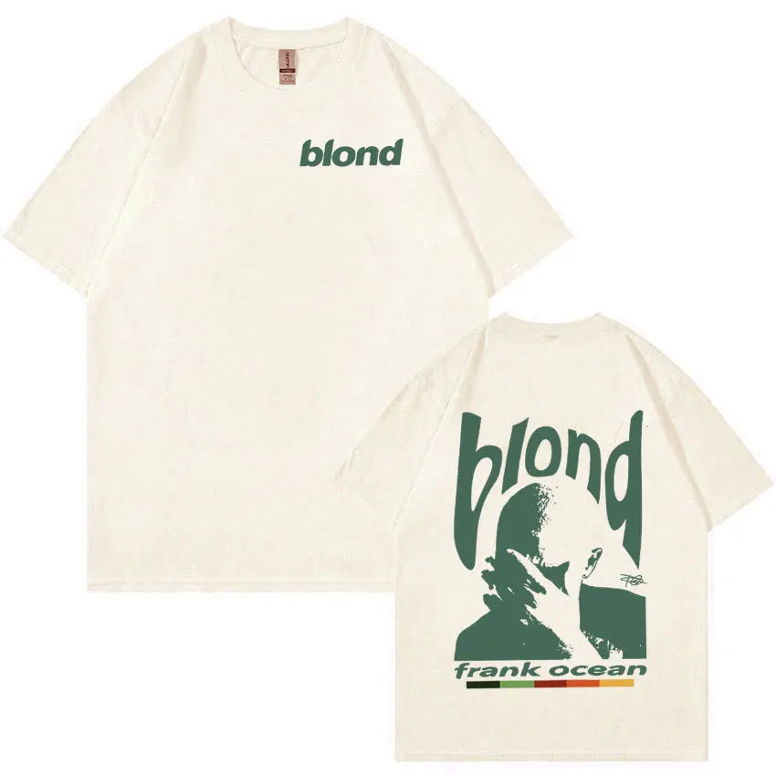Rapper Frank Retro Graphic T Shirt for Men Hip Hop Ocean Album Y2K Unisex Oversized Cotton Fashion Tee