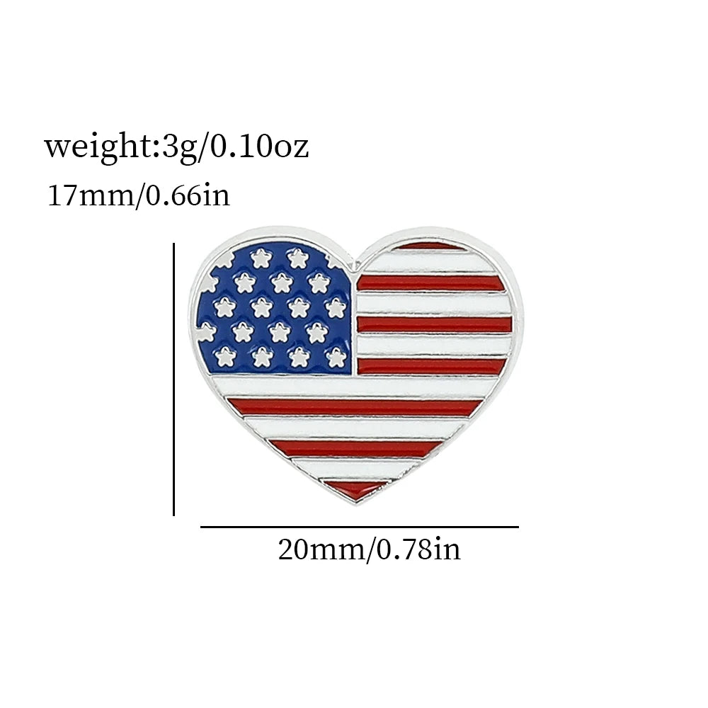 American Flag Series Brooch Flag Cross Metal Enamel Badge Clothing Backpack Lapel Pin Jewelry Accessories Gift