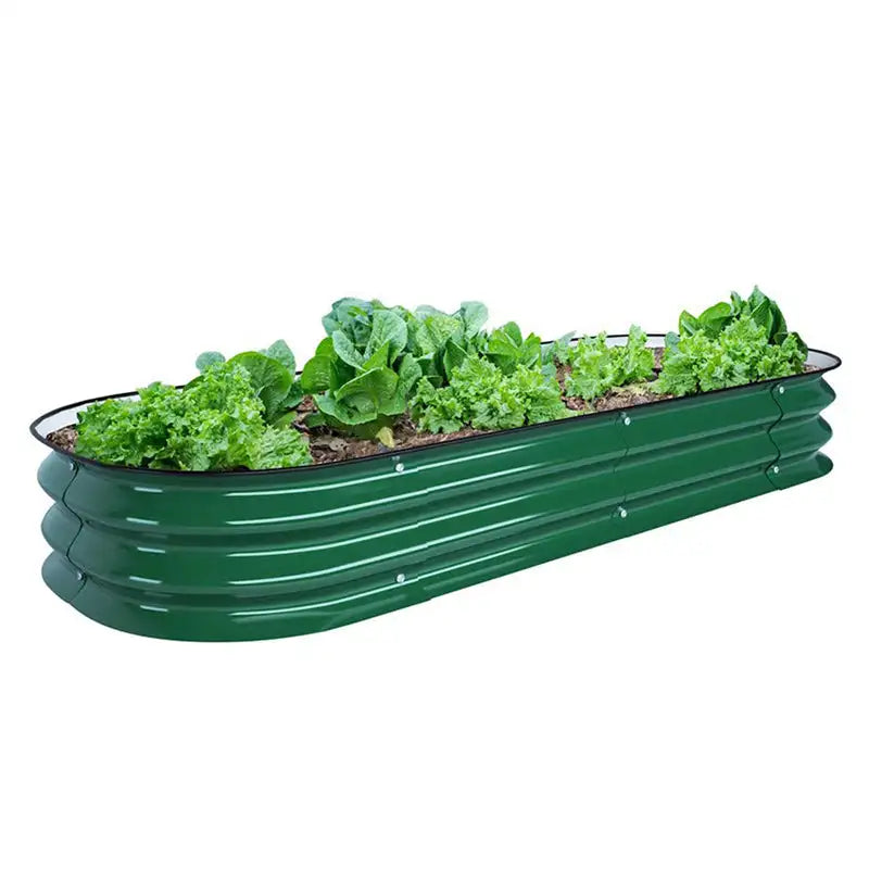 60x60x20cm Metal Raised Garden Bed Durable Galvanized Cold Rolled Steel Planter Box for Planting Outdoor Plants Vegetables