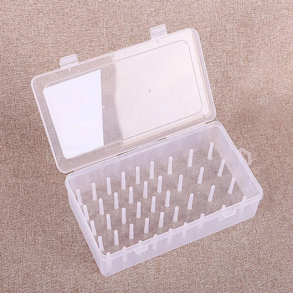 42Axis Empty Plastic Bobbin Case Multifunctional Cross Stitch Sewing Box Household Transparent Storage Tool DIY Sewing Parts