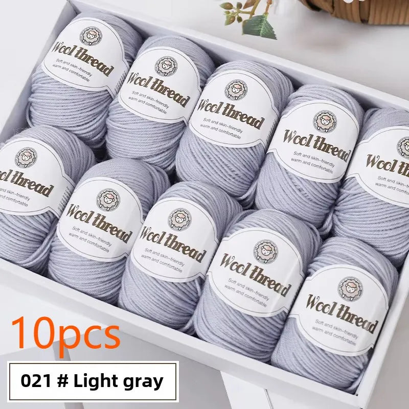 10 Pieces Australian Wool Yarn Soft and Warm Easy to Knit Sweaters Scarves DIY Knitwear