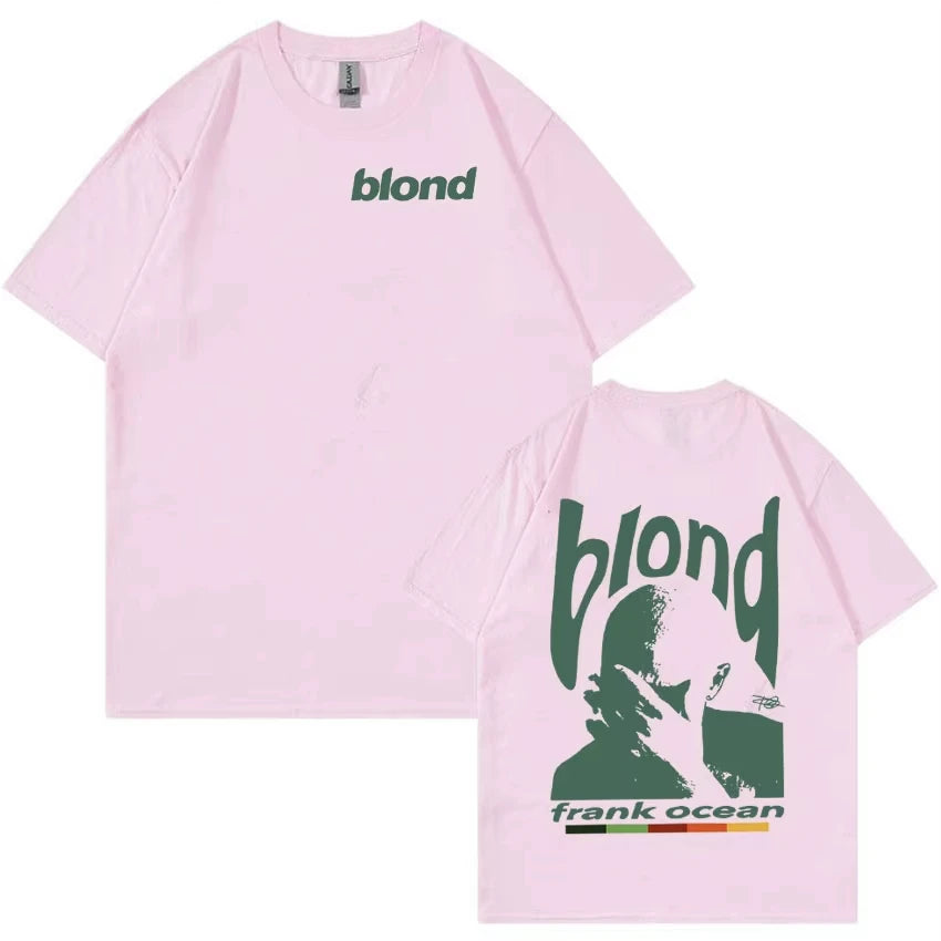 Rapper Frank Retro Graphic T Shirt Men's Hip Hop Ocean Album Oversized Cotton T-Shirt Unisex Y2K Blond Fashion