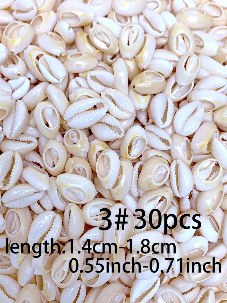 30/60/120pcs natural handmade diy with hole shell suitable for bracelet necklace earrings pendant jewelry accessories