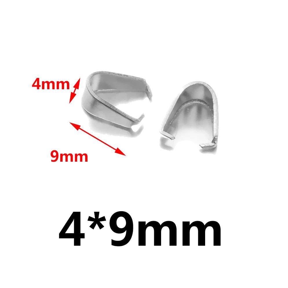 50pcs Stainless Steel Pinch Clip Clasp Bail Finish Necklace Pendant Claw Clasps Melon Seeds Buckle for DIY Craft Jewelry Making