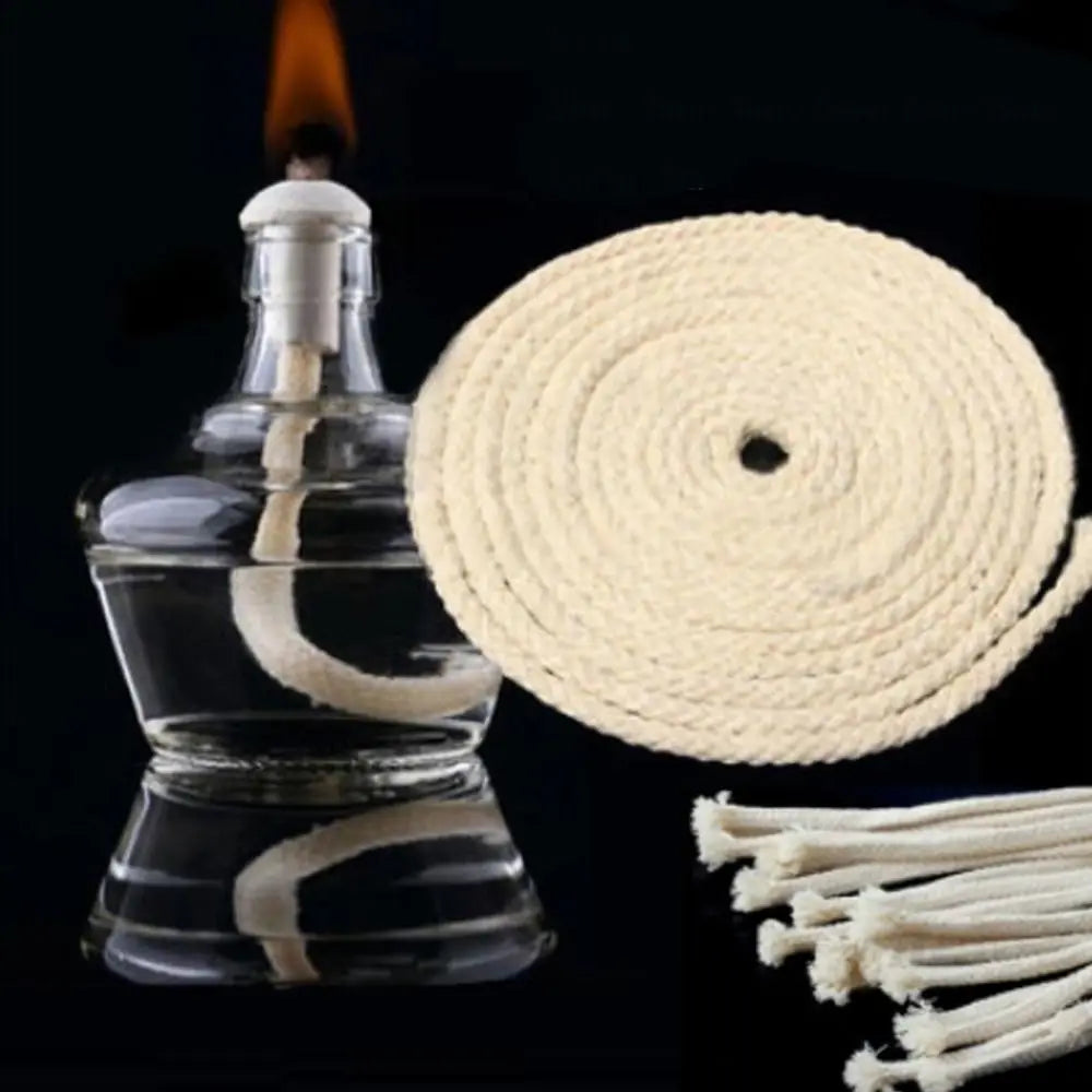 1 Pc Durable DIY Wick Rope 5M Braided Cotton Core Candle Making Wick For Oil Or Kerosene Lamps Candles Supplies