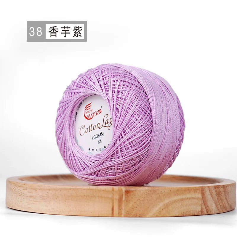 100% Cotton Mercerized Crochet Yarn 45g for Knitting and Embroidery Projects