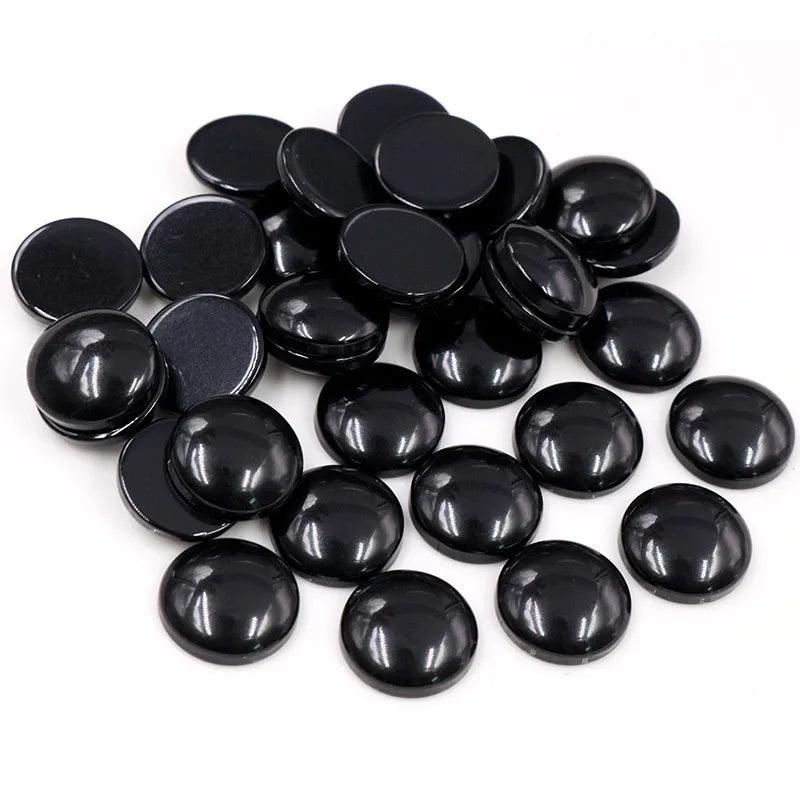 New Fashion 40pcs 8 10 12mm Mix Colors Cat's eye Series Flat back Resin Cabochons Jewelry Accessories Wholesale Supplies