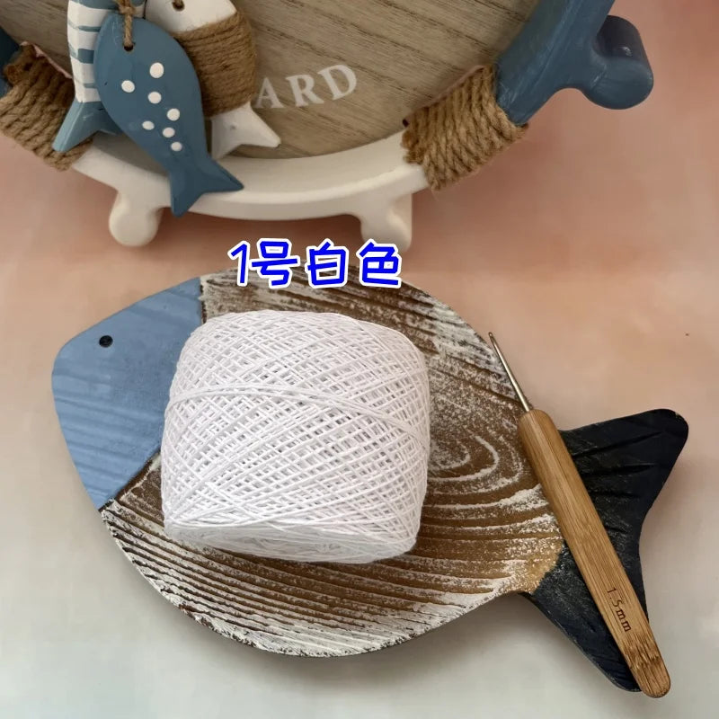 100g 100% Cotton Crocheting Lace Yarn for Hand Knitting and Amigurumi Projects