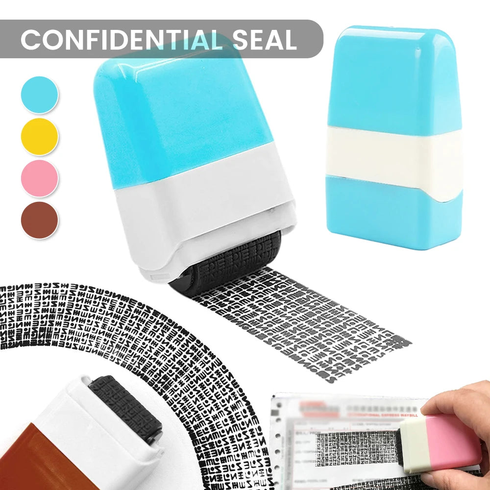 New Stamp Roller Anti-Theft Protection ID Seal Smear Privacy Confidential Data Guard Information Data Identity Address Blocker