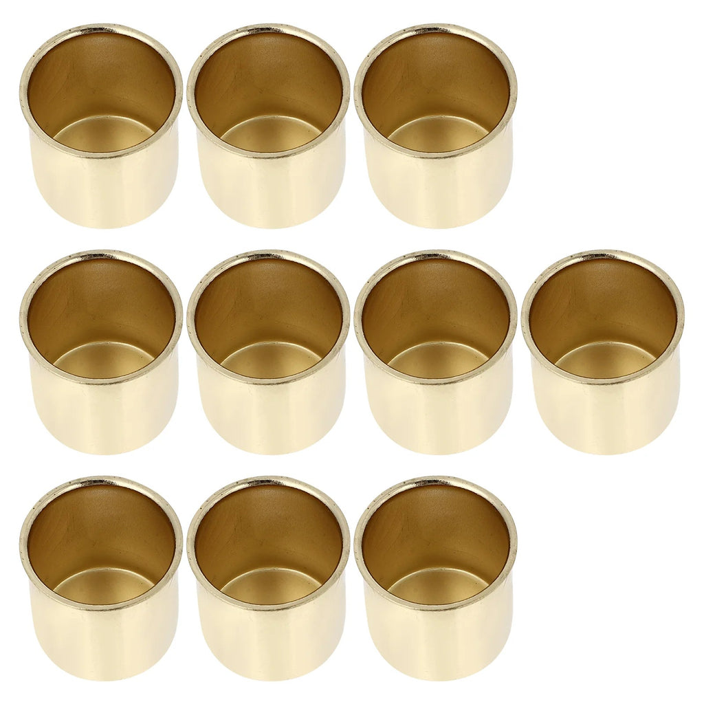 Cups Tealight Holder Metal Empty Christmas Inserts Candlestick Base Flat Candles Aluminum Gold Tin Containers Tapered