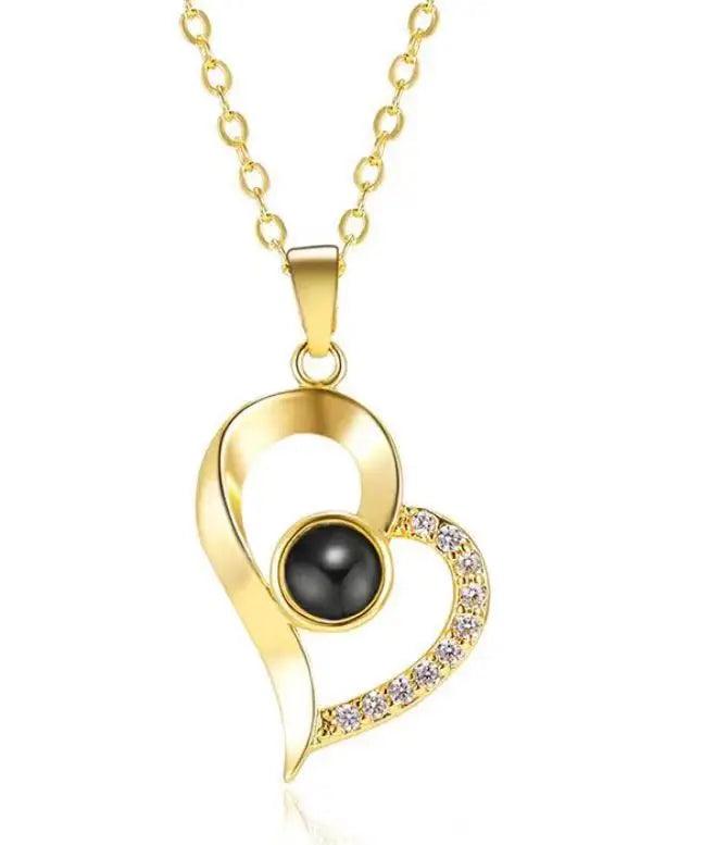 Projection Necklace 100 Languages I Love You Pendant Necklaces For Lover Girlfriend 2024 Creative Couple Romantic Jewelry Gifts