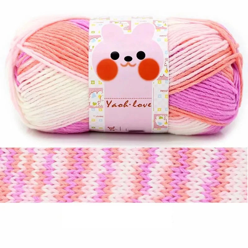 Milk Cotton Thick Yarn 170M Roll 100G For Hand Knitting