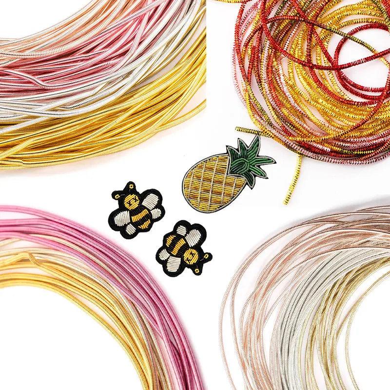 French Bullion Wire French Coil  Embroidery Silk Thread Sewing DIY Accessories Jewelry Making Embroidery Metalic Purl Wire