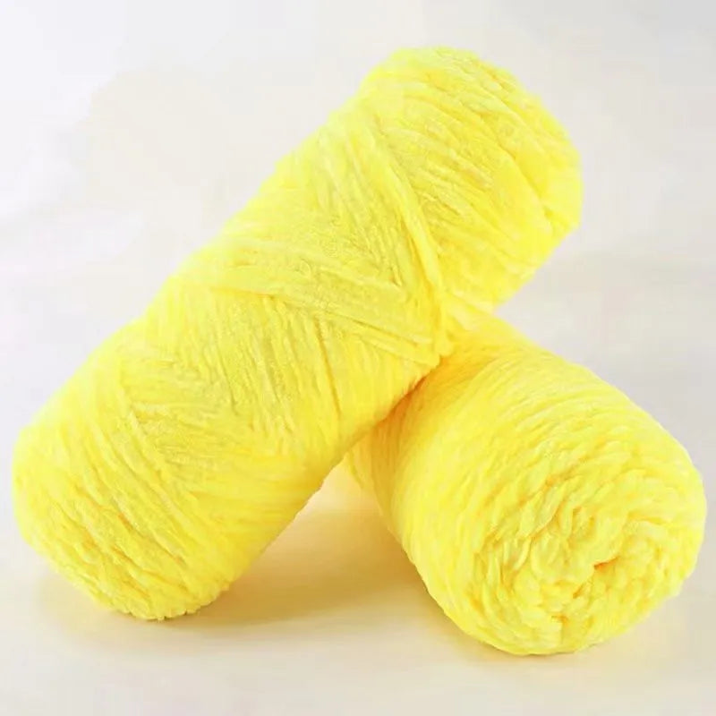 DIY Soft Chenille Yarn for Knitting and Crochet 100g 130M Polyester Velvet Amigurumi Dolphin Baby Plush
