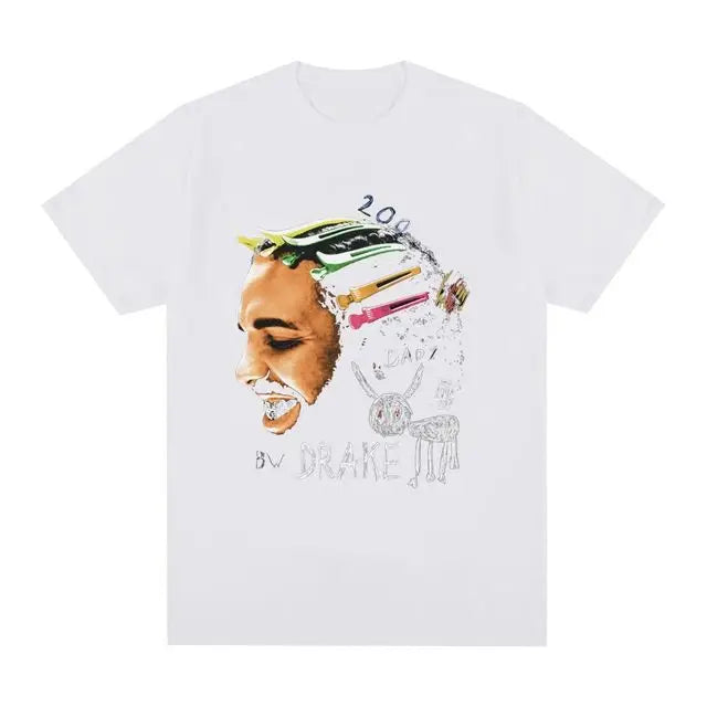 Rapper Drake For All The Dogs Graphic T-Shirt Men Casual Oversized Cotton Hip Hop Streetwear Tee