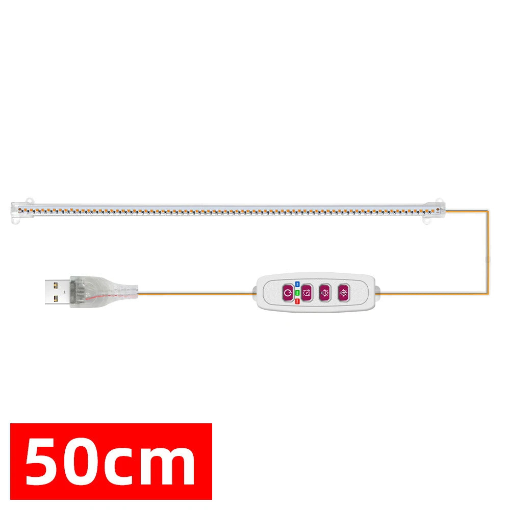 1/2/3/4Heads LED Grow Light Strip Tube Indoor Plant USB Full Spectrum Phyto Lamp Dimmable Timer Seedlings Vegs Flower Grow Lamp
