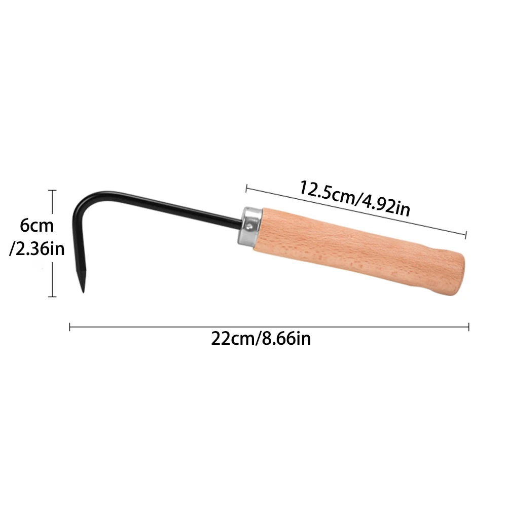 1PC Black Stainless Steel Hook Single Claw Root Hook Loosening Tool Root Hook Gardening Tool Potted Bonsai Maintenance
