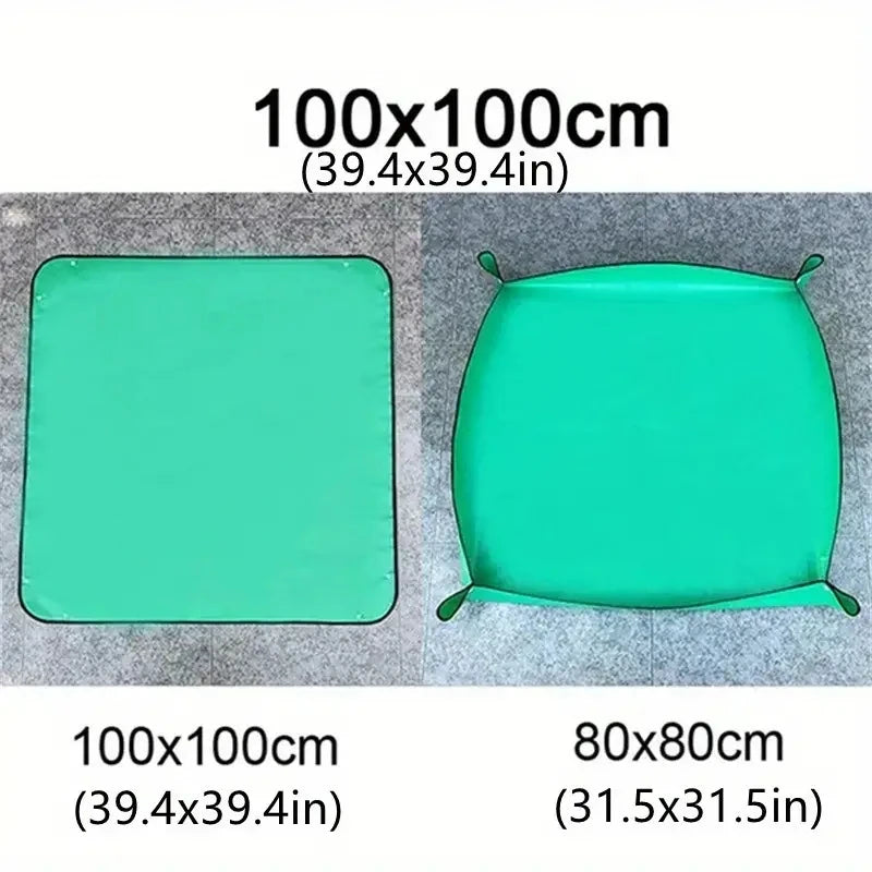 1pc Planting Mat PE Gardening Potting Mat DIY Foldable Waterproof Flower Plant Transplanting Mats For Gardening Tools, 19.69/25.