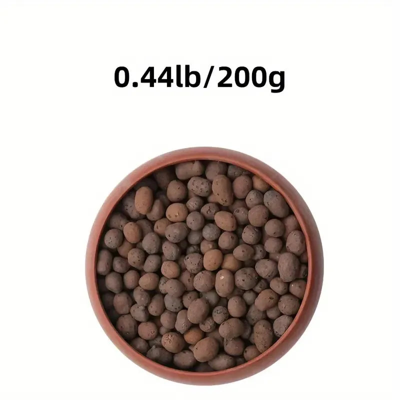 Garden Hydroponic Expanded Clay Pebbles – Organic Ceramic Oval Pellets for Pots, Planters,Orchids, Succulents, Bottom Drainage
