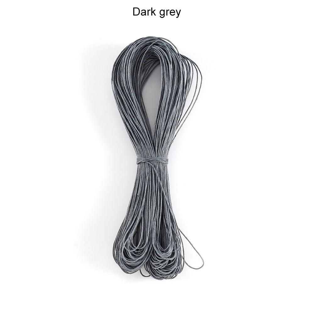 65m/Lot Waxed Cotton String Beading Cord Rope 1mm For Bracelet And Necklace Jewelry Making Weaving Supplies Accessories