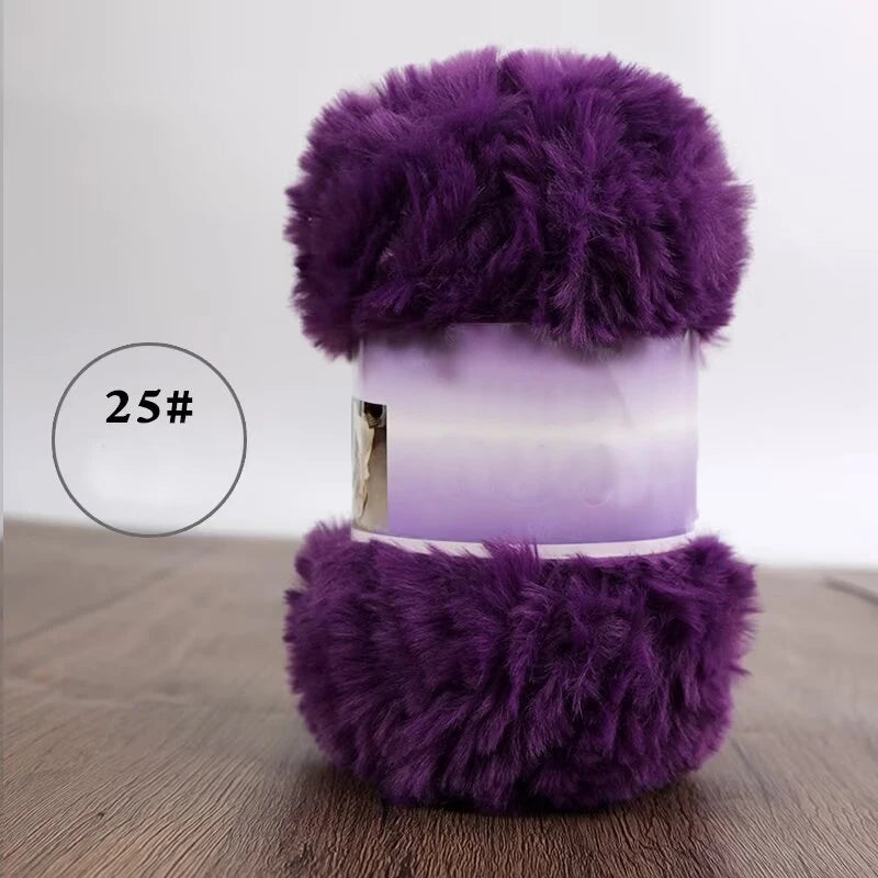 Imitation Fur Yarn 200g Knitting Warm Slippers Hats