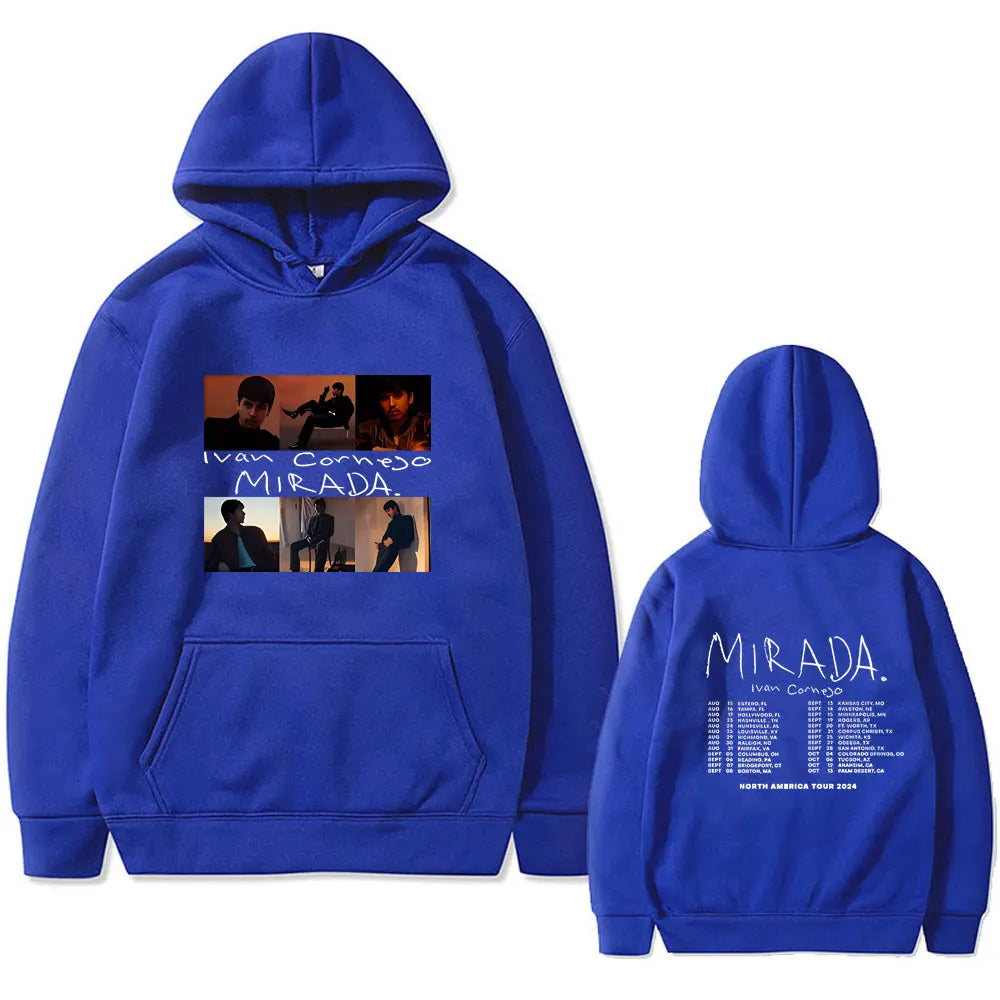 Ivan Cornejo Mirada Music Album 2024 Tour Hoodie Men Women Fleece Cotton Oversized Tracksuit Unsiex Fashion Pop Music Hoodies