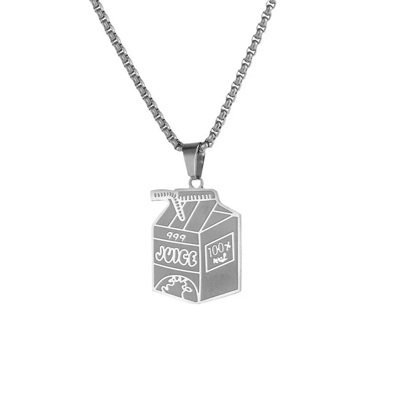 New JUICE and Wrld Necklace Popular Rapper Singer Series Pendant Necklace Fans Souvenir Jewelry Gift Stainless Steel Pendant