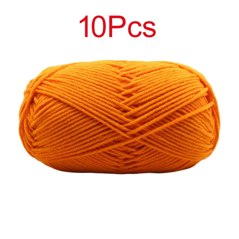 10 Pieces Multi Color Cotton Knitting Yarn Soft Warm Crocheting Yarn for Hand Knit Sweaters Hats Scarves Blankets Amigurumi