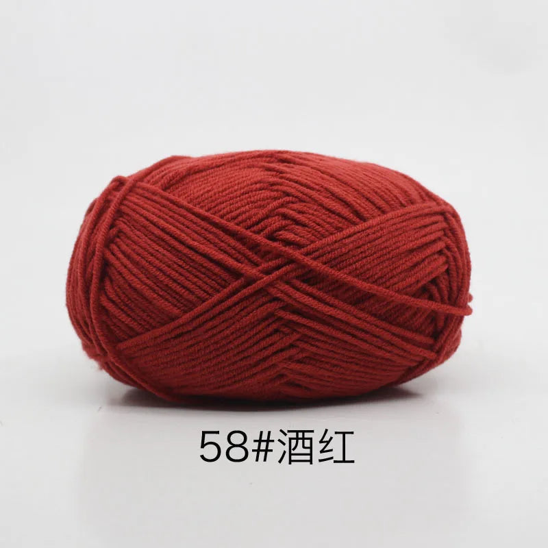 4ply Milk Cotton Knitting Yarn Set for Crochet Crafts and DIY Projects